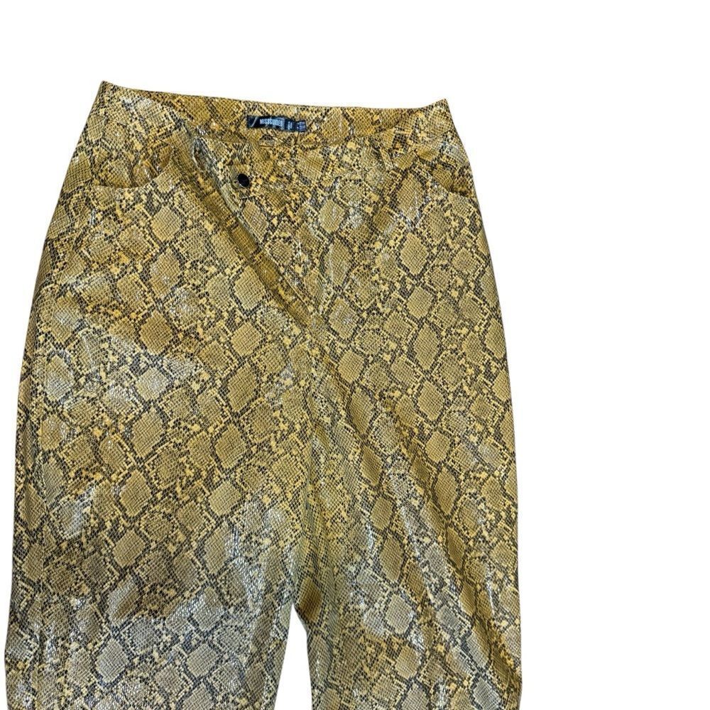 Missguided Yellow Snake Python Animal Printed Fau… - image 4